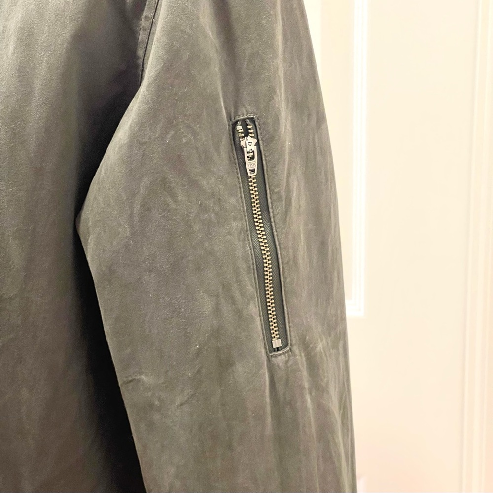 Zanerobe Mens Bomber Jacket with Back Tie in Army Green Size M - Picture 10 of 16